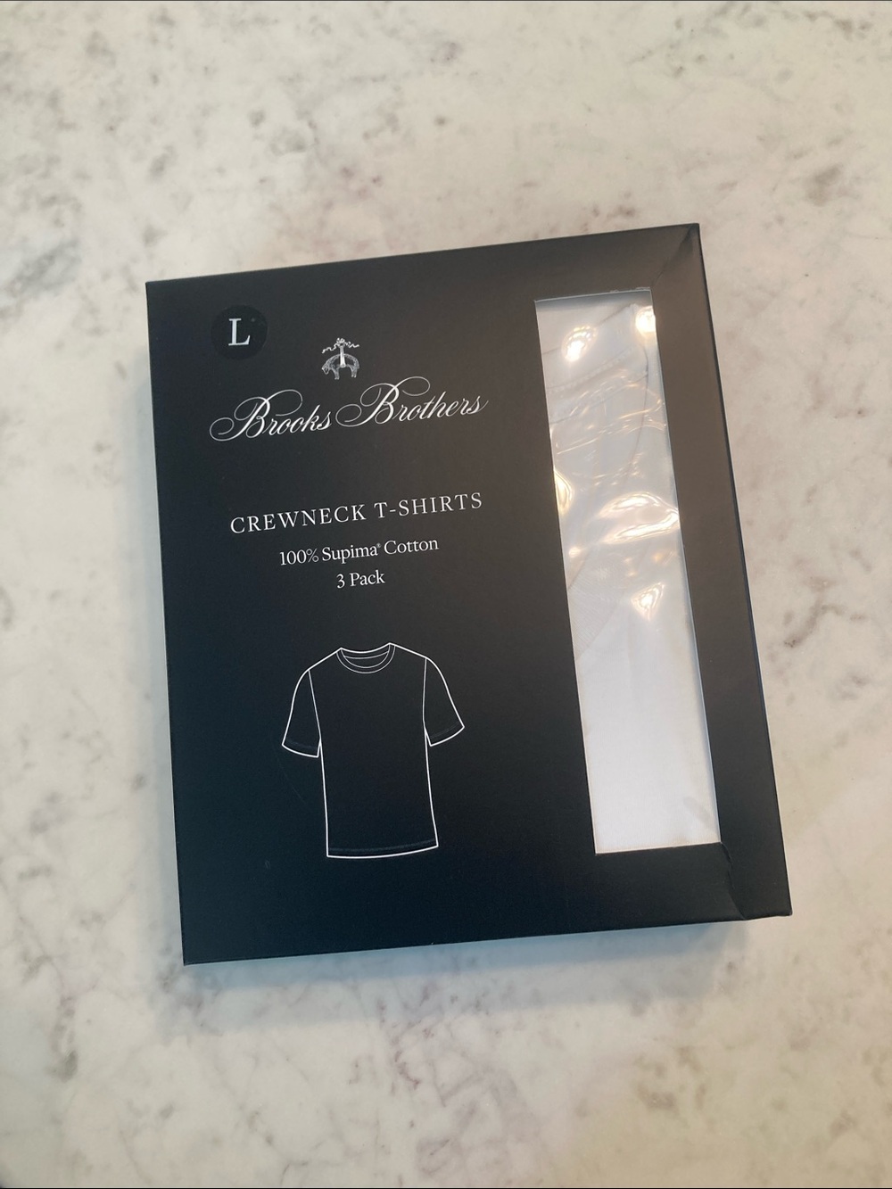 Brooks Brothers White Crewneck T-Shirts - 3 Pack (Men)